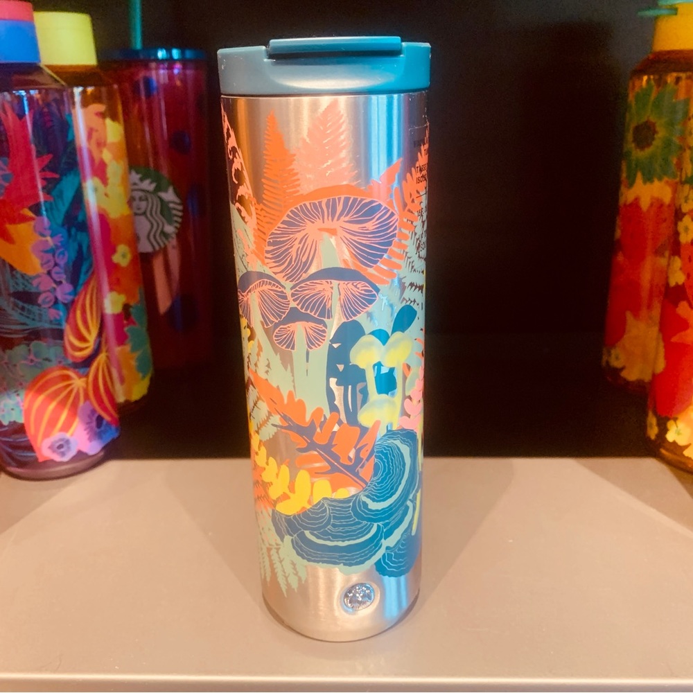 Starbucks Mushroom Stainless Steel Tumbler Insulated Cold Hot Cup Thermos New